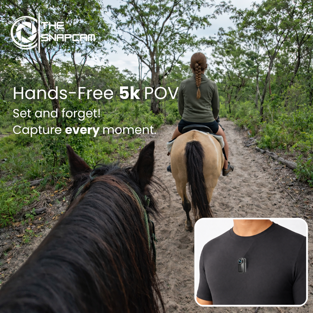 TheSnapCam Pro S5 - 5k Wide Angle 60FPS POV Action Camera Hands Free With Stabilization