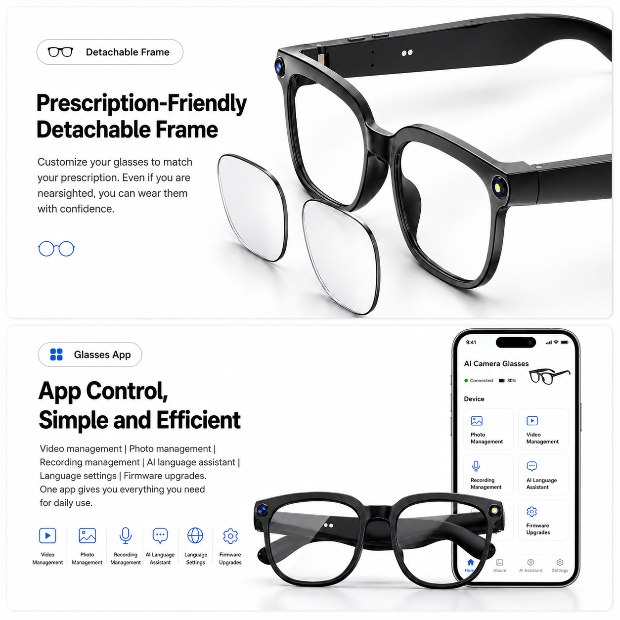 TheSnapCam AI Camera Glasses