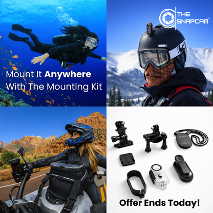 TheSnapCam - The World's #1 Action Camera - Mounted Up' Edition