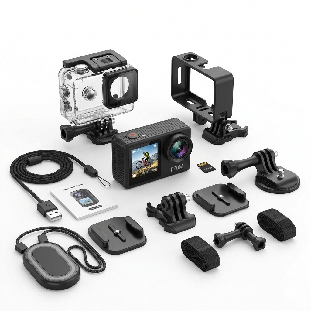 TheSnapCam Pro S5 - 5k Wide Angle 60FPS POV Action Camera Hands Free With Stabilization