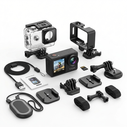 TheSnapCam Pro S5 - 5k Wide Angle 60FPS POV Action Camera Hands Free With Stabilization