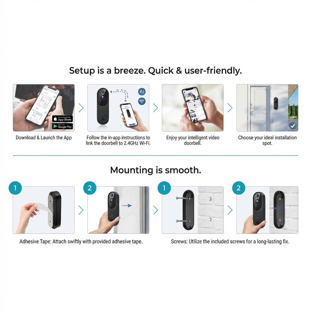 TheSnapCam 2 In 1 Smart Doorbell Security Camera