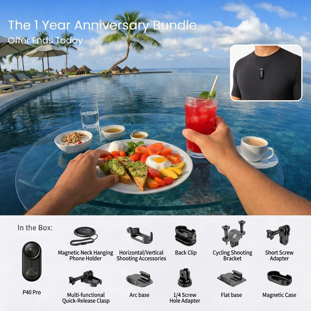 TheSnapCam P40 Pro - The Wearable 4k POV Camera