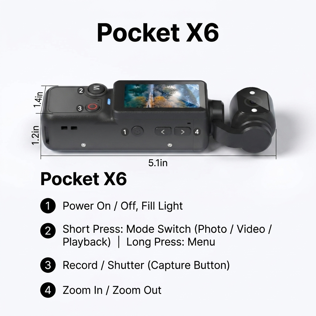 TheSnapCam Pocket X6 - The Easiest To Use Handheld Vlogging Camera