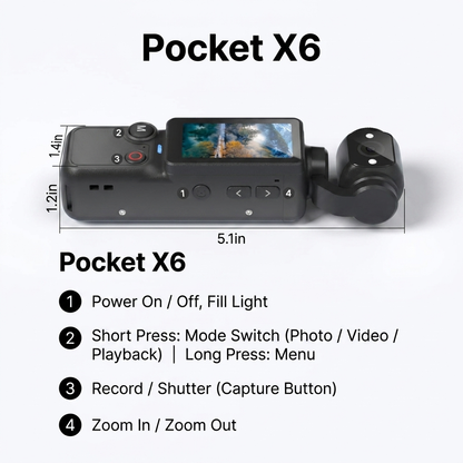TheSnapCam Pocket X6 - The Easiest To Use Handheld Vlogging Camera